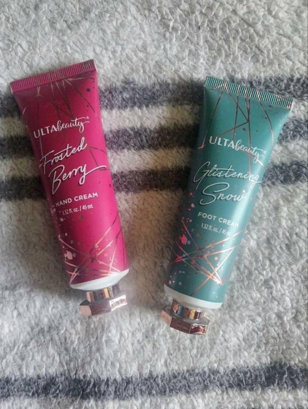 ULTA Beauty Frosted Berry Hand Cream & Glistening Snow Foot Cream - Pink & Teal